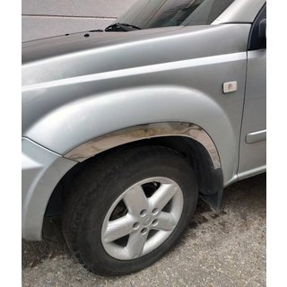Nerezové lišty na lemy blatníků (4 ks) Nissan X-trail T30 2002–2007 fotografie 1
