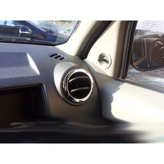 Nerezové rámečky výdechů ventilace interiéru (4 ks) Dacia Duster 2008–2018 fotografie 3