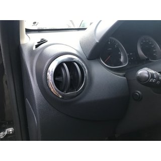 Nerezové rámečky výdechů ventilace interiéru (4 ks) Dacia Duster 2008–2018 fotografie 2