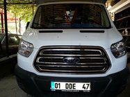 Ford Transit 2014– Nerezové lišty na masku chladiče (2014-2018, 3 ks) Carmos - turecká ocel fotografie 7