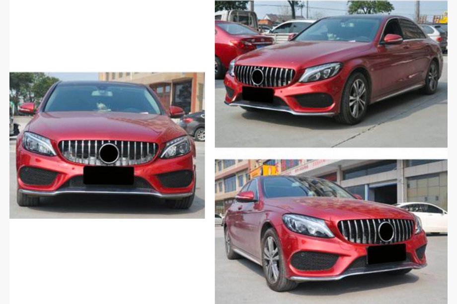 Mercedes C-Class W205 2014–2021 Přední maska Panamericana GT (pro Avantgarde/AMG-Line/C43 AMG) Fotografie 9