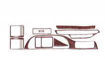 Citroen Jumpy 1996–2007 Lišty na palubní desku (Meric) fotografie 2