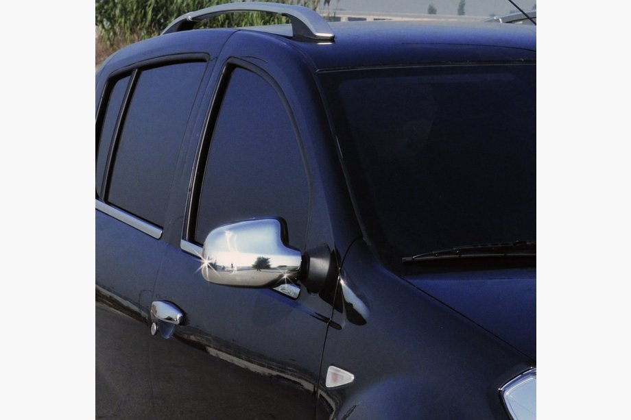 Dacia Logan MCV 2004–2014 Chromové kryty zpětných zrcátek (2 ks) Carmos - Chromovaný plast Image