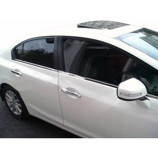 Vnější okenní lišty Carmos (4 ks, nerez) Honda Civic Sedan IX 2011–2016 fotografie 1
