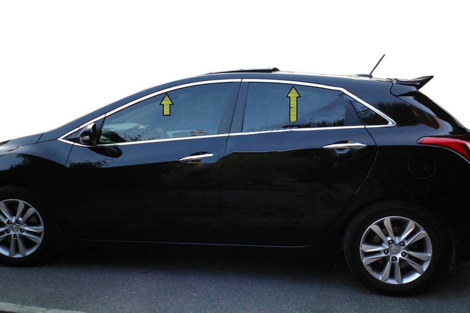 Hyundai I-30 2012–2017 Horní lišty oken (HB, nerez) Image