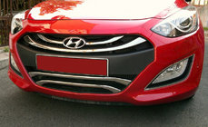 Hyundai I-30 2012–2017 Nerezové kryty spodní mřížky, typ 2 (nerez) fotografie 1