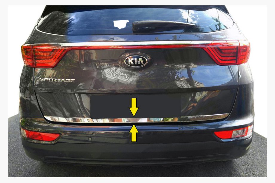 Kia Sportage 2015–2021 Spodní lišta víka kufru (nerez) Image