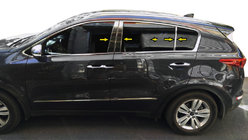 Kia Sportage 2015–2021 Nerezové lišty sloupků dveří (nerez) fotografie 1