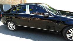 Mercedes C-class W204 2007–2015 Nerezové kryty sloupků fotografie 1