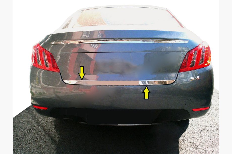 Peugeot 508 2010–2018 Nerezová lišta hrany víka kufru Fotografie 1