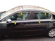Peugeot 508 2010–2018 Kompletní okenní lišty (Sedan, nerez) fotografie 1