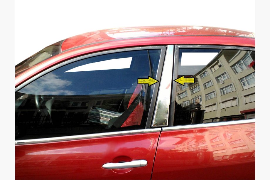 Renault Megane II 2004–2009 Nerezové kryty sloupků (2 ks) Image