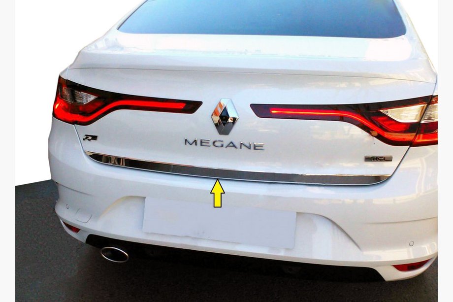 Renault Megane IV 2016–2025 Lišta hrany víka kufru (Sedan, nerez) OmsaLine – italská nerezová ocel Image