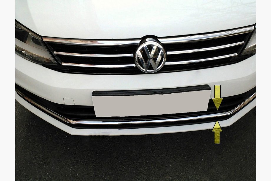 Volkswagen Jetta 2011–2018 Chromované lišty na mřížku nárazníku 2014-2018 Carmos (nerez) Image