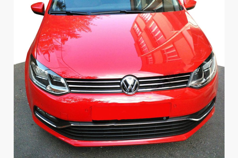Volkswagen Polo 2010–2017 Nerezové lišty na masku HB (2014↗ nerez) Image