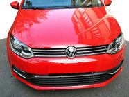 Volkswagen Polo 2010–2017 Nerezové lišty na masku HB (2014↗ nerez) fotografie 1