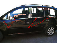 Volkswagen Touran 2010–2015 Vnější okenní lišty (8 ks, nerez) fotografie 1