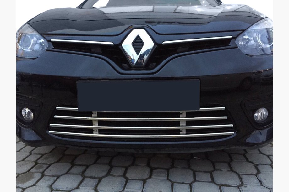 Renault Fluence 2009–2016 Celistvá mřížka do nárazníku (2013-2016, nerez) Image