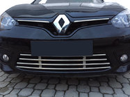Renault Fluence 2009–2016 Celistvá mřížka do nárazníku (2013-2016, nerez) fotografie 1