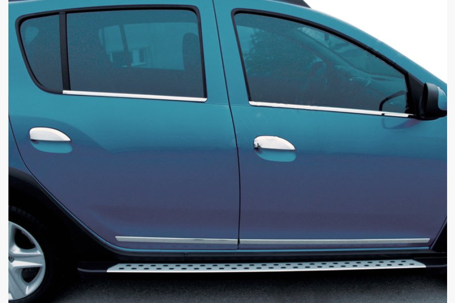 Renault Logan II 2013–2022 Chromové kryty klik dveří (4 ks, nerez) Image