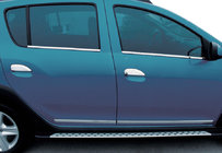 Renault Logan II 2013–2022 Chromové kryty klik dveří (4 ks, nerez) fotografie 1