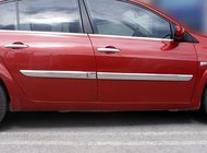 Renault Megane II 2004–2009 Široké dveřní lišty 2004-2006 (4 ks, nerez) fotografie 1
