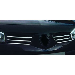 Nerezové lišty na masku chladiče (model 2004-2006, 6 ks) Renault Megane II 2004–2009 fotografie 4