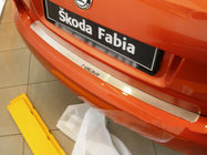 Skoda Fabia 2000–2007 Ochranná lišta zadního nárazníku Nathaniko (nerez) fotografie 1