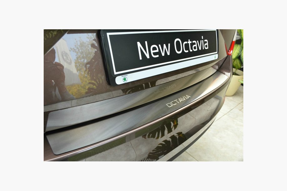 Skoda Octavia III A7 2013–2019 Ochranná lišta zadního nárazníku Nathaniko (nerez) Sedan Image