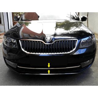 Nerezová chromová lišta na přední nárazník 13-17 Skoda Octavia III A7 2013–2019 fotografie 2