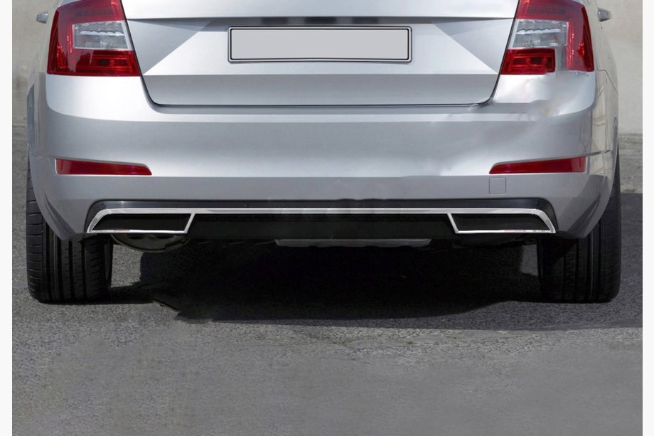Skoda Octavia III A7 2013–2019 Rámeček zadního difuzoru (2013-2017, nerez) OmsaLine – italská nerezová ocel Image