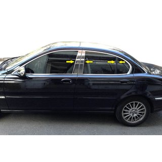 Nerezové kryty sloupků Jaguar X-Type 2001–2009 fotografie 1