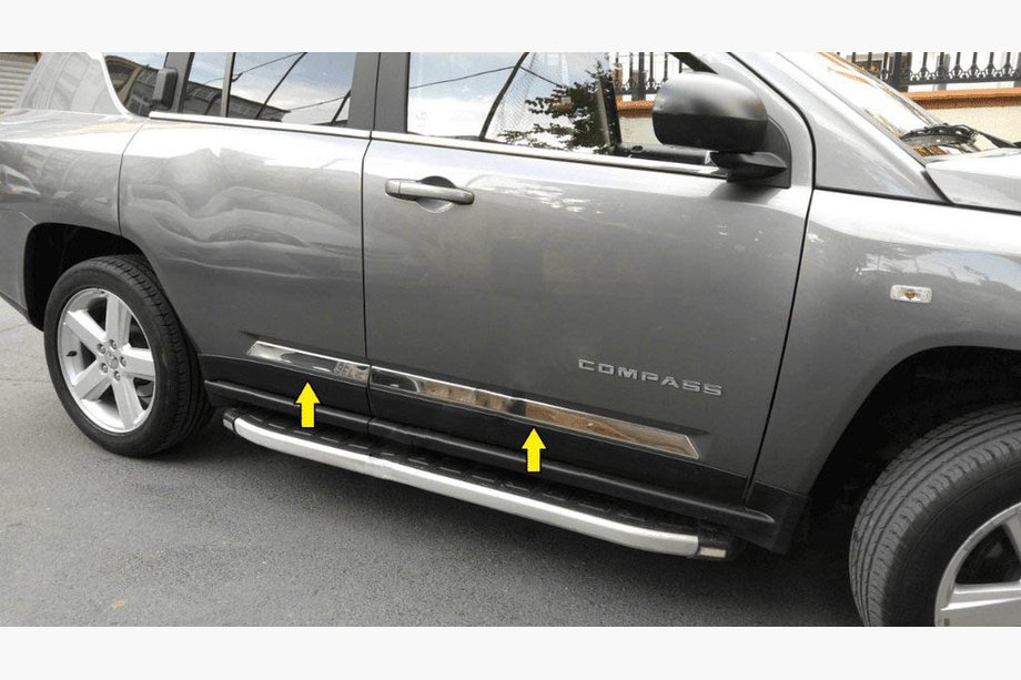 Jeep Compass 2006–2016 Chromová lišta dveří Titiz (nerez) Image