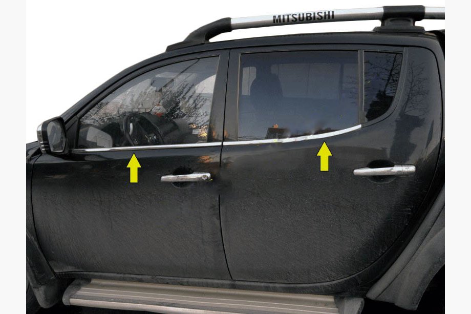 Fiat Fullback 2016– Spodní okenní lišty z nerezu Image