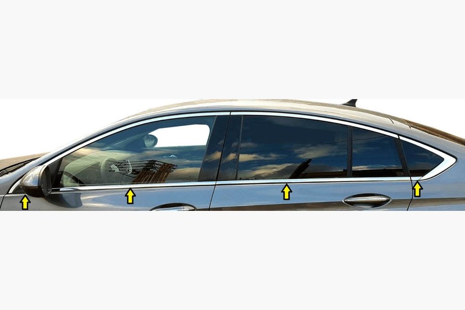 Opel Insignia 2017–2022 Okenní lišty (8 ks, nerez) Image