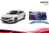 Honda Civic Sedan X 2016–2021 Spoiler Niken V2 (k lakování) fotografie 3