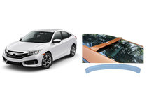 Honda Civic Sedan X 2016–2021 Spoiler zadního okna Niken V4 (k lakování) fotografie 2