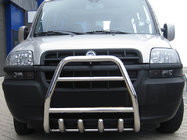 Fiat Doblo I 2001–2005 Přední ochranný rám QT007 (nerez) fotografie 1