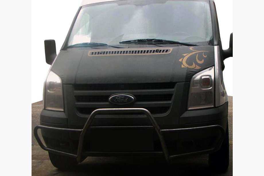 Ford Transit 2000–2014 Přední ochranný rám (kengur) s bočními tyčemi WT021 (2006-2014, nerez) Image