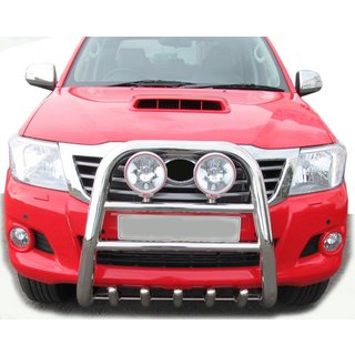 Přední ochranný rám QT007 (nerez) Toyota Hilux 2006–2015 fotografie 1