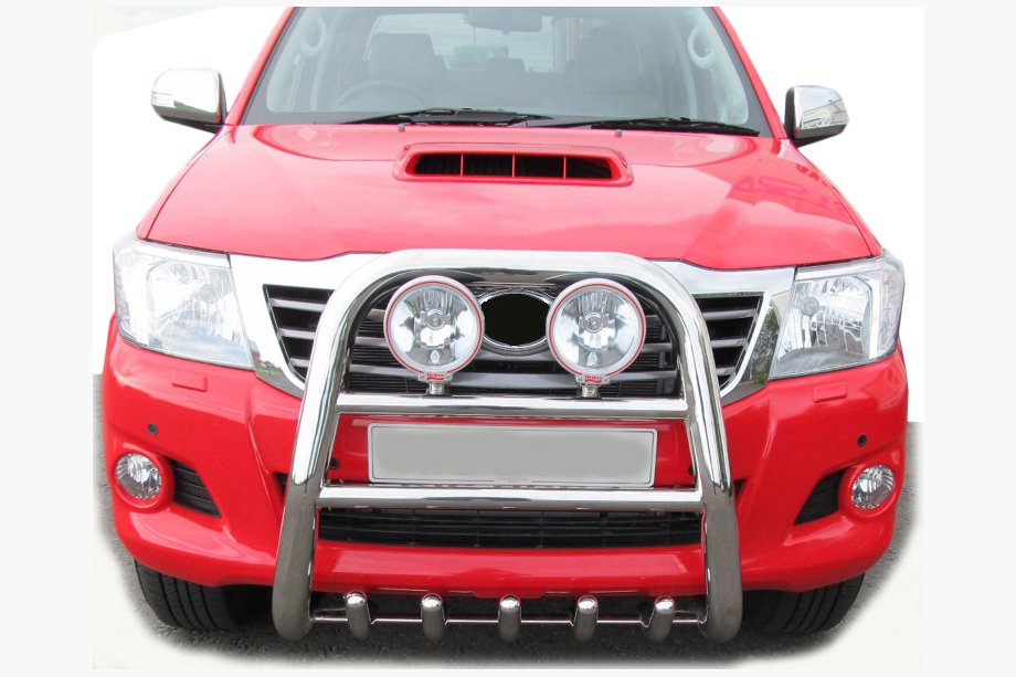 Toyota Hilux 2006–2015 Přední ochranný rám QT007 (nerez) Image