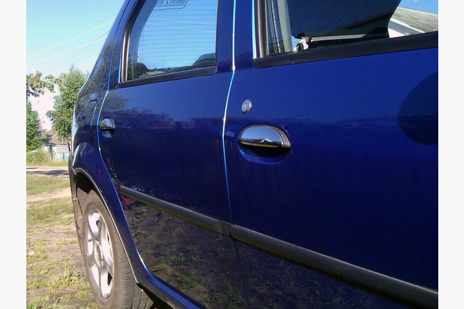 Renault Logan I 2005–2008 Chromové kryty klik dveří (4 ks, nerez) Carmos - turecká ocel Image