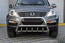 SsangYong Rexton I 2001–2017 Přední ochranný rám WT003 (nerez) fotografie 1