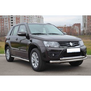 Přední dvojitý nerezový ochranný rám 60/42 mm Suzuki Grand Vitara 2005–2017 fotografie 3