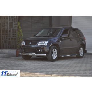 Přední dvojitý nerezový ochranný rám 60/42 mm Suzuki Grand Vitara 2005–2017 fotografie 4