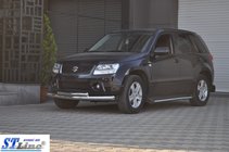 Suzuki Grand Vitara 2005–2017 Přední dvojitý nerezový ochranný rám 60/42 mm fotografie 4