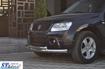 Suzuki Grand Vitara 2005–2017 Přední dvojitý nerezový ochranný rám 60/42 mm fotografie 6