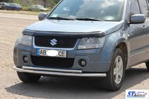 Suzuki Grand Vitara 2005–2017 Přední dvojitý nerezový ochranný rám 60/42 mm fotografie 2