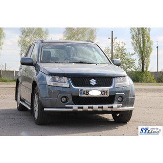 Přední ochranná tyč ST015 (nerez) Suzuki Grand Vitara 2005–2017 fotografie 3