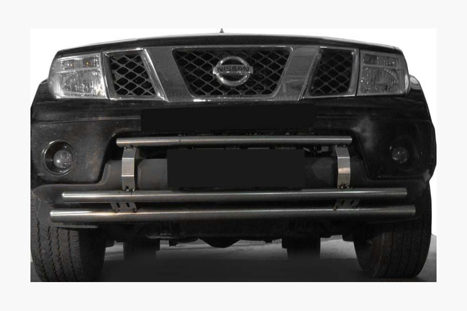 Nissan Navara 2006–2015 Přední ochranný rám ST0014-3 (nerez) Image